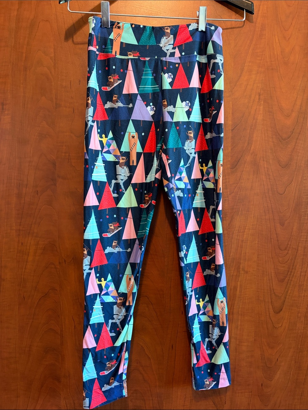 Disney Star Wars Leggings with Multicolor Holiday Tree and Character Print